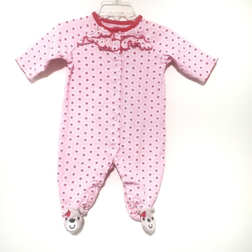 4for$20!! Carter's pink/red one-piece sleep/play